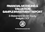 build a financial model and perform company analysis